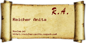 Reicher Anita névjegykártya